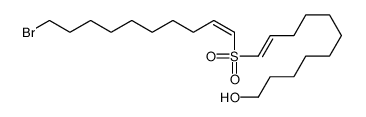 11-(10-bromodec-1-enylsulfonyl)undec-10-en-1-ol结构式