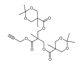 2-methyl-2-((prop-2-yn-1-yloxy)carbonyl)propane-1,3-diyl bis(2,2,5-trimethyl-1,3-dioxane-5-carboxylate) Structure