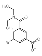 N,N-二乙基-3-溴-5-硝基苯甲酰胺结构式