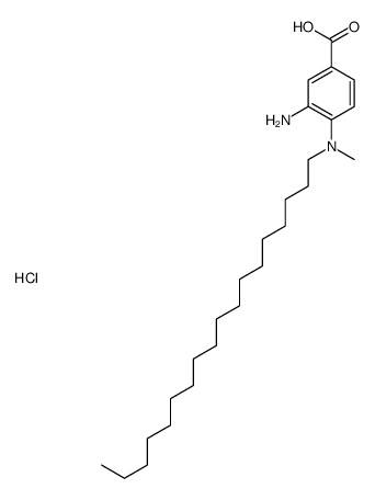 3-amino-4-(methyloctadecylamino)benzoic acid monohydrochloride Structure
