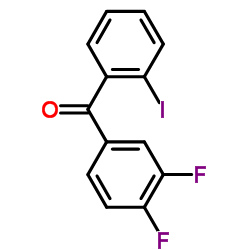 (3,4-Difluorophenyl)(2-iodophenyl)methanone Structure