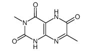 3,7-dimethyl-1,5-dihydro-pteridine-2,4,6-trione Structure