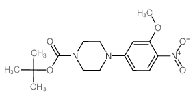 5-(4-BOC-哌嗪)-2-硝基苯甲醚结构式