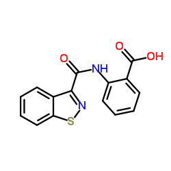 2-[(1,2-Benzothiazol-3-ylcarbonyl)amino]benzoic acid Structure