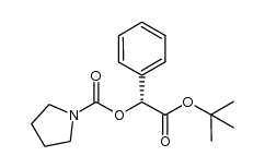 (R)-(-)-2-tert-butoxy-2-oxo-1-phenylethyl pyrrolidine-1-carboxylate结构式