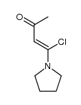 (Z)-4-chloro-4-(pyrrolidin-1-yl)but-3-en-2-one结构式