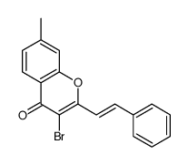 3-bromo-7-methyl-2-(2-phenylethenyl)chromen-4-one结构式