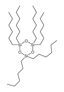 2,2,4,4,6,6-hexahexyl-1,3,5,2,4,6-trioxatrisilinane结构式
