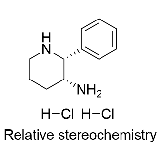 rel-(2R,3R)-2-苯基哌啶-3-胺二盐酸盐结构式