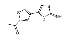 1-[4-(2-amino-1,3-thiazol-4-yl)thiophen-2-yl]ethanone结构式