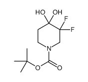 tert-Butyl 3,3-difluoro-4,4-dihydroxypiperidine-1-carboxylate Structure