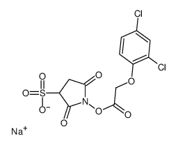 2,4-DICHLOROPHENOXYACETIC ACID SULFO-N-HYDROXYSUCCINIMIDE ESTER SODIUM SALT结构式