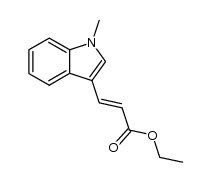 (E)-3-(1-Methylindol-3-yl)-propensaeureethylester结构式