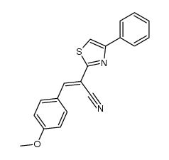 α-(4-phenyl-2-thiazolyl)-p-methoxycinnamonitrile结构式