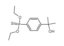 p-(diethylthiophosphono)cumyl alcohol Structure