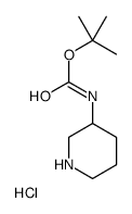 3-叔丁氧基羰基氨基哌啶盐酸盐结构式