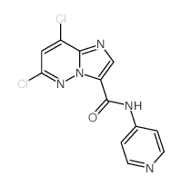 6,8-二氯-n-(吡啶-4-基)咪唑并[1,2-b]吡嗪-3-羧酰胺结构式