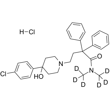 4-[4-(4-氯苯基)-4-羟基哌啶-1-基]-2,2-二苯基-N,N-二(三氘甲基)丁酰胺盐酸盐结构式