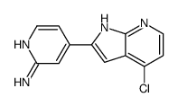 4-(4-氯-1H-吡咯并[2,3-B]吡啶-2-基)-2-吡啶胺结构式
