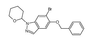 5-(benzyloxy)-6-bromo-1-(tetrahydro-2H-pyran-2-yl)-1H-indazole Structure