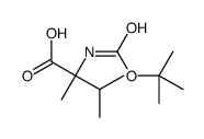 (S)-2-(tert-butoxycarbonylamino)-2,3-dimethylbutanoic acid结构式