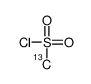 甲磺酰氯-d3,13C结构式
