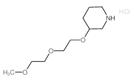 2-(2-Methoxyethoxy)ethyl 3-piperidinyl ether hydrochloride Structure