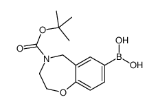 (4-{[(2-Methyl-2-propanyl)oxy]carbonyl}-2,3,4,5-tetrahydro-1,4-be nzoxazepin-7-yl)boronic acid Structure
