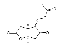 (1R,5S,6S,7S)-(+)-6-acetoxymethyl-7-hydroxy-2-oxabicyclo[3.3.0]octan-3-one Structure