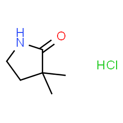 3,3-二甲基吡咯烷-2-酮盐酸结构式