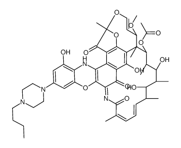 3'-Hydroxy-5'-(4-butyl-1-piperazinyl)benzoxazinorifamycin Structure