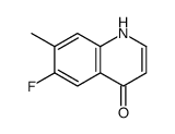 6-fluoro-7-methyl-1H-quinolin-4-one结构式