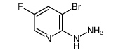 (3-bromo-5-fluoropyridin-2-yl)hydrazine Structure