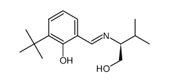 (S)-2-(N-3-tert-butylsalicylidene)amino-3-methyl-1-butanol Structure