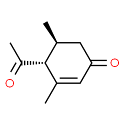 2-Cyclohexen-1-one, 4-acetyl-3,5-dimethyl-, trans- (9CI) Structure