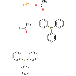 Diacetatobis(triphenylphosphine) palladium(II) Structure