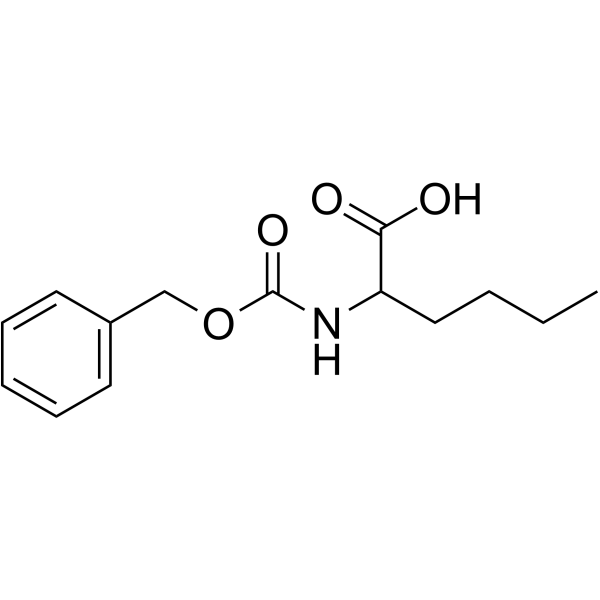 N-苄氧羰基-DL-正亮氨酸结构式