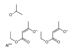 bis(ethyl 3-oxobutyrato-O1',O3)(propan-2-olato)aluminium Structure