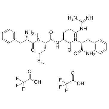 Phe-Met-Arg-Phe amide trifluoroacetate结构式