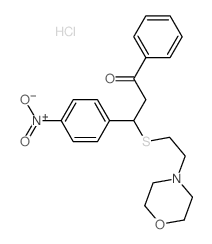Propiophenone,3-[(2-morpholinoethyl)thio]-3-(p-nitrophenyl)-, monohydrochloride (8CI) Structure