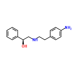 (1S)-2-{[2-(4-Aminophenyl)ethyl]amino}-1-phenylethanol结构式