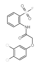 Benzenesulfonylfluoride, 2-[[2-(3,4-dichlorophenoxy)acetyl]amino]- Structure
