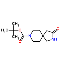 3-氧代-2,8-二氮杂螺[4,5]癸烷-8-甲酸叔丁酯结构式