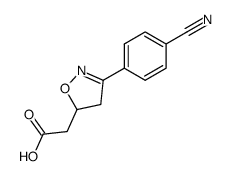 [3-(4-cyano-phenyl)-4,5-dihydro-isoxazol-5-yl]-acetic acid结构式