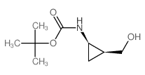 顺-2-(BOC-氨基)环丙烷甲醇结构式