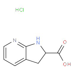 2,3-二氢-1H-吡咯并[2,3-b]吡啶-2-羧酸盐酸盐结构式