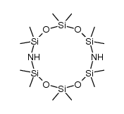 dodecamethyl-1,7-diaza-3,5,9,11-tetraoxahexasilacyclododecane结构式