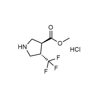 (3S,4S)-4-(三氟甲基)吡咯烷-3-羧酸甲酯盐酸盐结构式