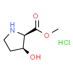 (2R,3R)-3-羟基吡咯烷-2-羧酸甲酯盐酸盐结构式