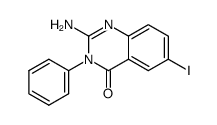 2-amino-6-iodo-3-phenylquinazolin-4(3H)-one结构式